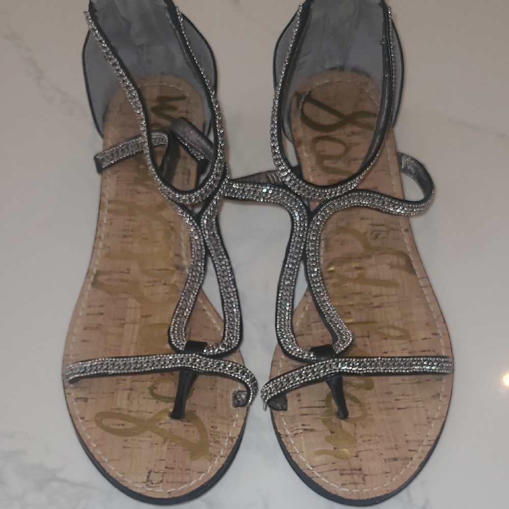 Sam Edelman Silver Strappy Sandals